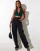 Afbeelding van Nanda Crop Top in Satijn Cheetah Bosgroen