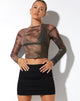 Afbeelding van Narita Crop Top in Foto Bruin