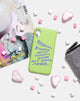 Afbeelding van Telefoonhoesje in Mat Lime met Instafeed Tekst X Top Girl
