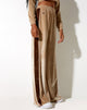 Afbeelding van Bintan broek met wijde pijpen in Velours Champagne