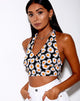Afbeelding van Naya Crop Top in Daisy Love Black