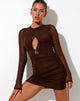 Afbeelding van Nebel Mini jurk in Mesh Chocolade