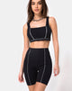 Afbeelding van Neho Cycle Short in Zwart met Bieslijn