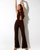Afbeelding van Meldi broek in bubble-jersey bruin