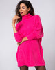 Afbeelding van Neve oversized trui in ribtricot roze