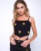 Afbeelding van Newlda Crop Top in Ditsy Sunflower