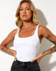 Afbeelding van Nilam Vest Top in Rib Wit