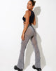 Afbeelding van Nizam Flare Broek in Mesh Grijs
