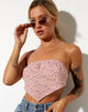 Afbeelding van Nolda Crop Top in Flower Fun Lila Citroen