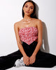 Afbeelding van Nolda Top in Ditsy Butterfly Perzik en Rood