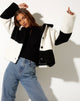 Afbeelding van Nuna Jacket in Borg Panelled Black and White