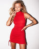 Afbeelding van Ady Bodycon Jurk in Rib Racing Rood