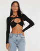 BEELD VAN Ofir Crop Top in zwart