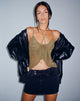 Afbeelding van Olgira Mesh Halterneck Vest Top in Khaki