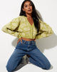 Afbeelding van Olina Cropped Cardi in gebreide Perzische nacht Sage