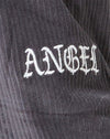 Charcoal grijs engel borduursel