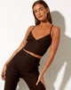 Afbeelding van Ombe Crop Top in Getailleerd bruin