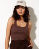 Afbeelding van Nilam Vest Top in Rib Diep Mahonie