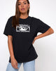 Afbeelding van Oversized Basic Tee in I thought I was dreaming Black van Motel