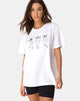 Afbeelding van Oversize Basic T-shirt in Wit met Dansende Drake