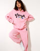 Afbeelding van Oversize Hoodie in Pioenroze Nothing Personal