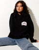 Afbeelding van Oversize Hoodie in Zwart Another Dimension