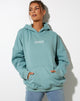 Afbeelding van Oversize Hoodie in Seafoam Angel Embro