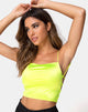 Afbeelding van Ozka Crop Top in Satijn Neon Geel