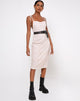 Afbeelding van Paloma Midi Dress in Flock Ditsy Leopard Taupe