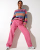 Afbeelding van Parallel broek in koord Bubblegum roze