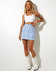 Afbeelding van Pelmo minirok in Love Checker Blue
