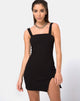 Afbeelding van Pendan Bodycon Jurk in Rib Zwart