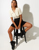 Afbeelding van Pevita Gewatteerde Top in Fluffy Knit Ivory