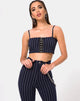 Afbeelding van Pinbroek in Navy Pinstriped