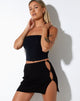 Afbeelding van Piri minirok in ribtricot zwart
