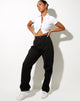 Afbeelding van Geplooide Jeans in Black Wash