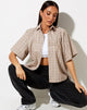 Afbeelding van Pride shirt in taupe ruit