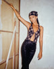 Afbeelding van Roula Halter Top in 20's Check Zwart en Grijs