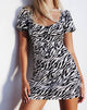 Afbeelding van Montero Mini jurk in 90s Zebra