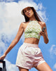 Afbeelding van Jica Crop Top in Patchwork Daisy Green