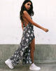 Afbeelding van Hime Maxi Dress in White Rose Grey