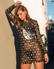Afbeelding van Wyatt Bodycon Jurk in Over the Moon Zwart met Glitter