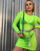Afbeelding van Wyatt Bodycon Jurk in Fluogeel