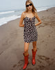 Afbeelding van Mala Mini Dress in Grunge Daisy Black