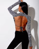 Afbeelding van Quelia Crop Top in Wavey Dogtooth