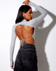 Afbeelding van Quelia Crop Top in Rib Greymarl