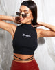 Afbeelding van Quera Crop Top in Rib Zwart Deadly Embro