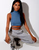 Afbeelding van Quera Crop Top in Rib Mineral Blue
