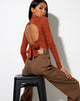 Afbeelding van Quky Crop Top in Mini Croc Bruin