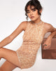 Afbeelding van MOTEL X OLIVIA NEILL Raisa Mini Dress in Tan Paddenstoel